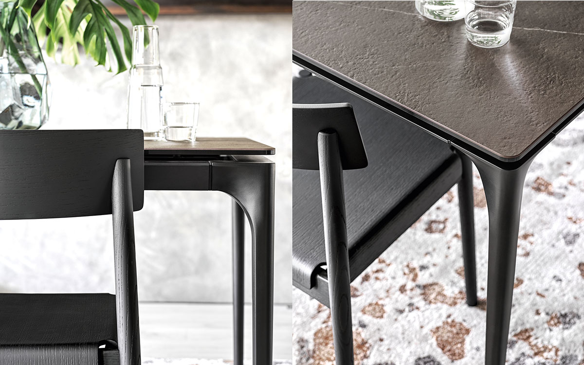 Calligaris silhouette Minimalist Extendable Table Medium • Seats 610