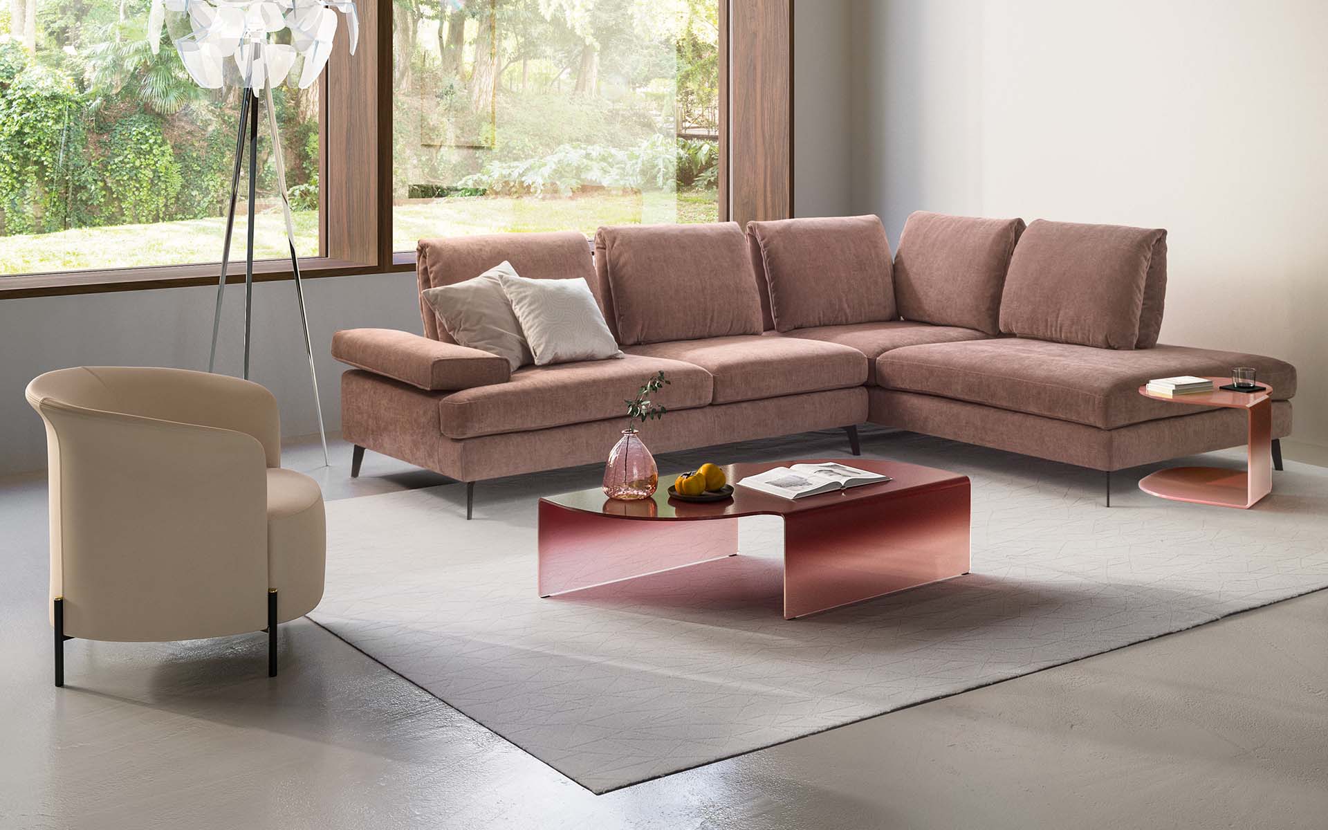 Calligaris landa Minimalist Adjustable Sofa Adjustable Backrest and ...