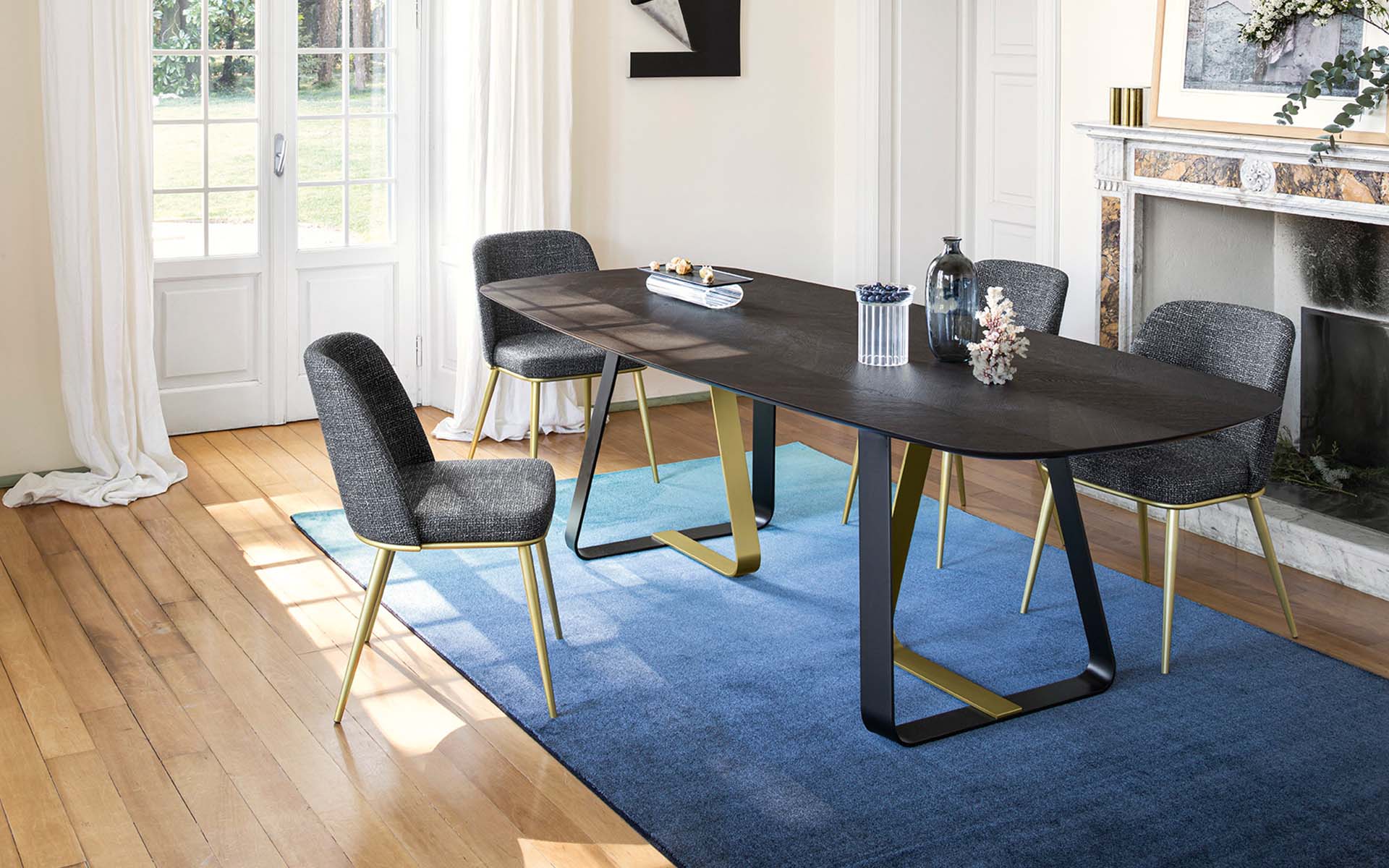 Calligaris sunshine Modern Trestle Table Medium • Seats 8 CS4128FS 200