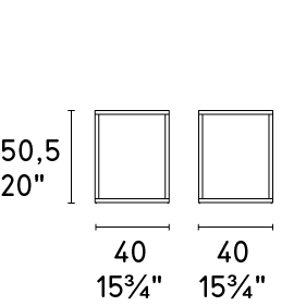 Thin Metal square end table with ceramic top CS5119-QP | Calligaris