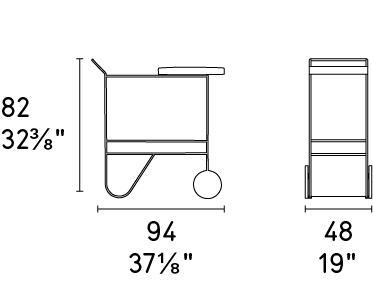 Carrello portavivande Calligaris Giro