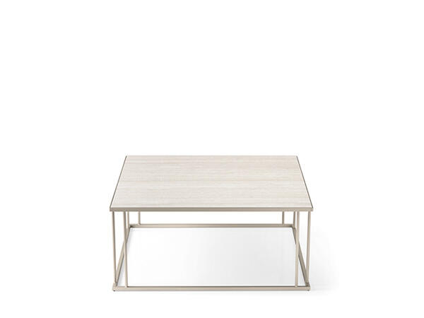 【cornice】COFFEE TABLE Renee: Square coffee table with metal base | Calligaris New York