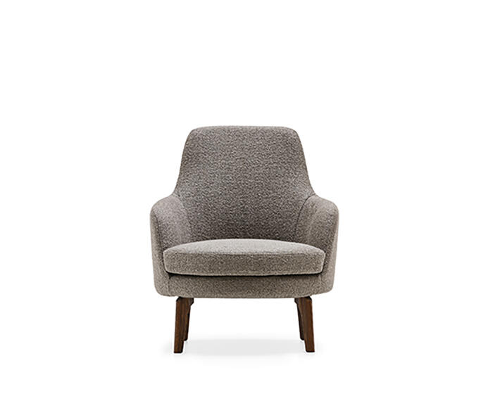 さくら Medea Arm chair② Medea: Fully upholstered armchair with wooden legs | Calligaris
