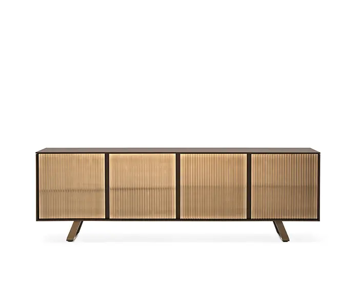 Secret: Sideboard with fluted glass front | Calligaris New York