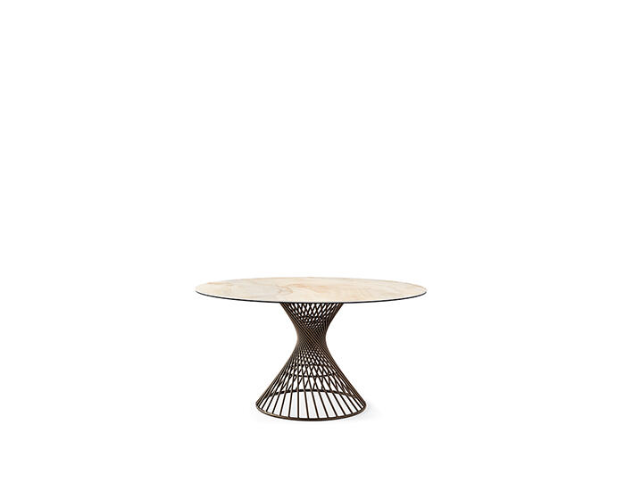 Vortex: Table with round top and central metal base | Calligaris