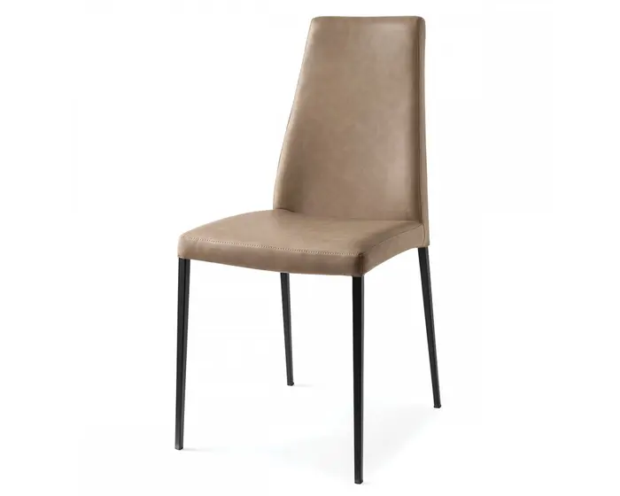 Aida: Padded upholstered chair with metal frame | Calligaris New York