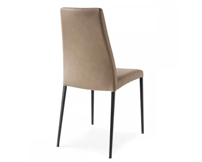 Aida: Padded upholstered chair with metal frame | Calligaris New York