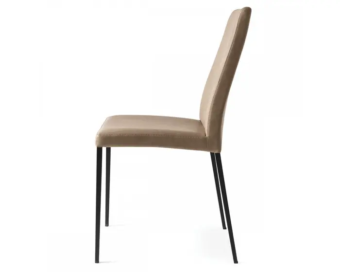 Aida: Padded upholstered chair with metal frame | Calligaris New York