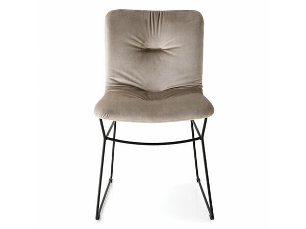 Annie Chair with plush seat and metal sled base CS1847 Calligaris