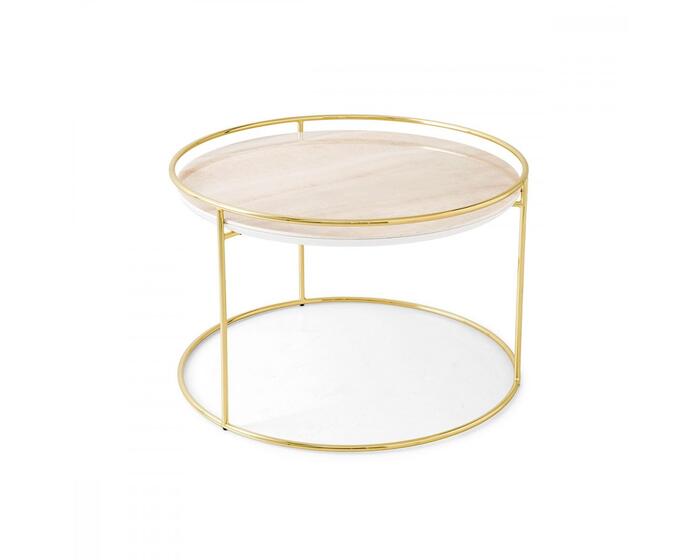 Atollo: Round coffee table with metal frame | Calligaris New York