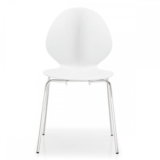 Basil: Plastic or leather chair with metal base | Calligaris New York