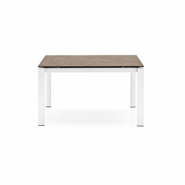 Duca Table with extendable rectangular top and metal legs Medium 