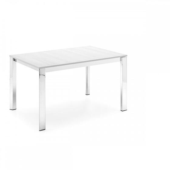 Duca: Table with extendable rectangular top and metal legs Duca: Table with extendable rectangular top and metal legs