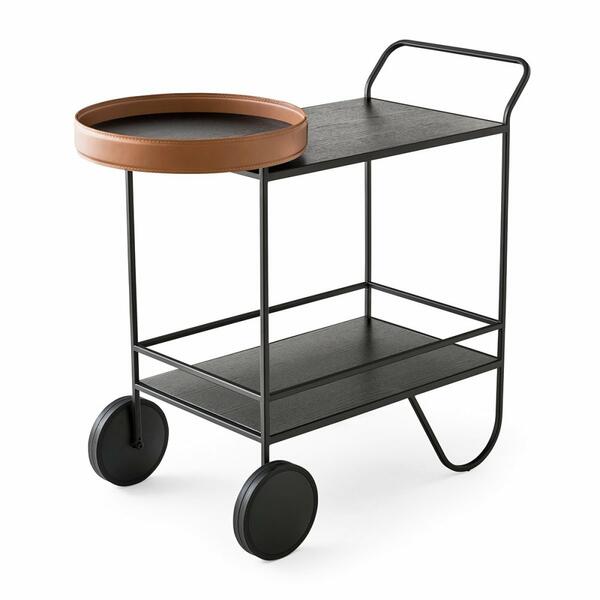 vuurwerk molen zoon Calligaris giro Metal bar cart with removable tray CS5123 | Calligaris