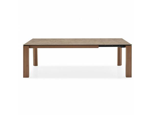 Omnia Table with extendable rectangular top and wooden legs X 