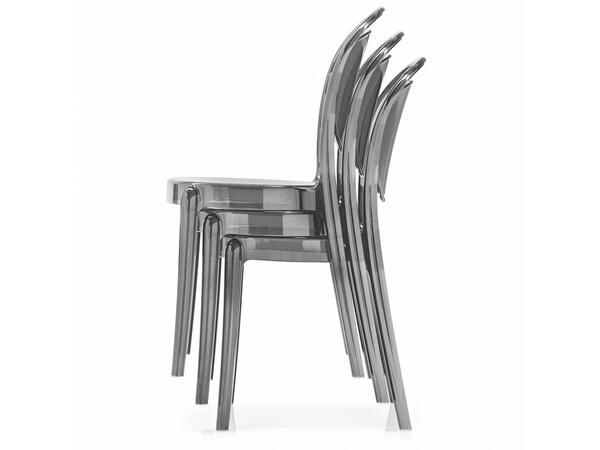 Parisienne Stackable chair for outdoor with metal base Stackable X