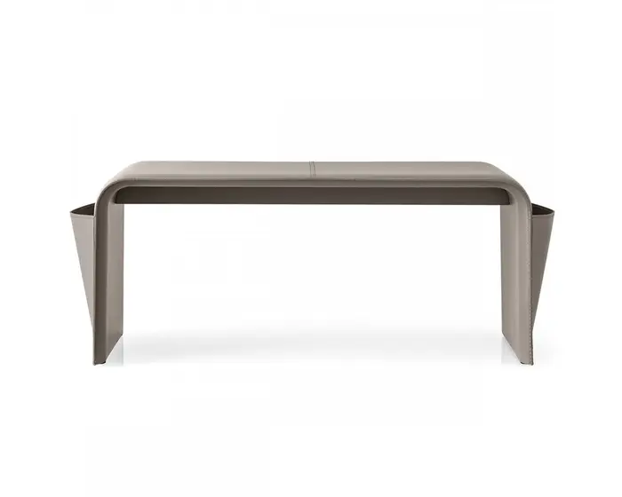 Shape: Leather bench with magazine holder pockets | Calligaris New