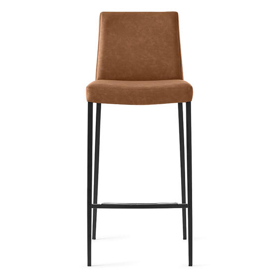 Aida: Padded upholstered stool with metal frame | Calligaris