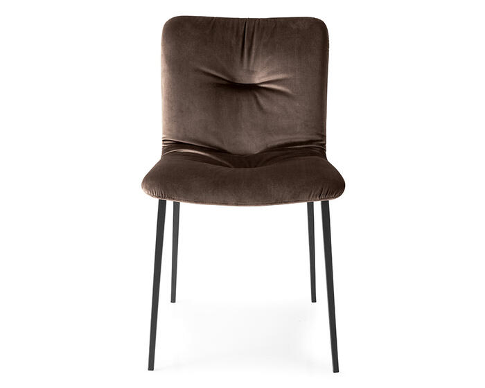Annie: Chair with plush seat and metal base | Calligaris New York