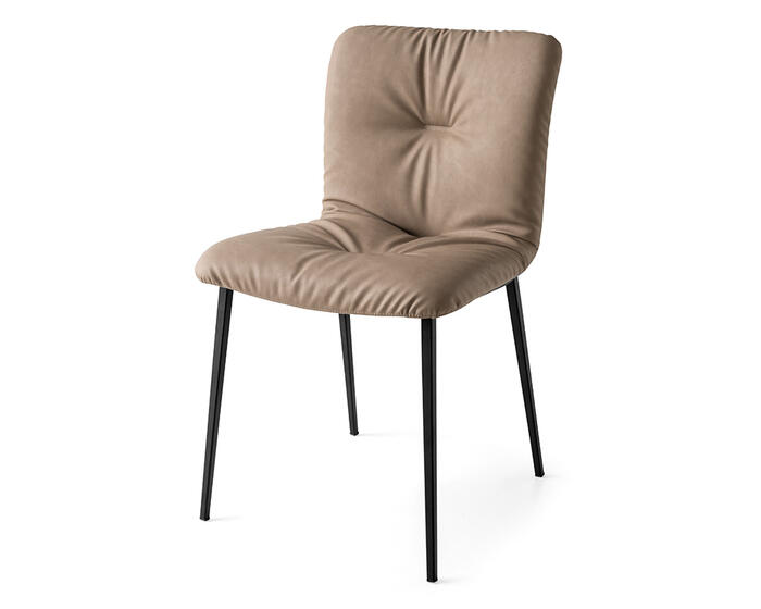 Annie: Chair with plush seat and metal base | Calligaris New York
