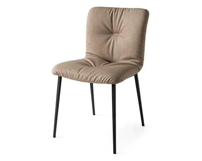 Annie: Chair with plush seat and metal base | Calligaris New York