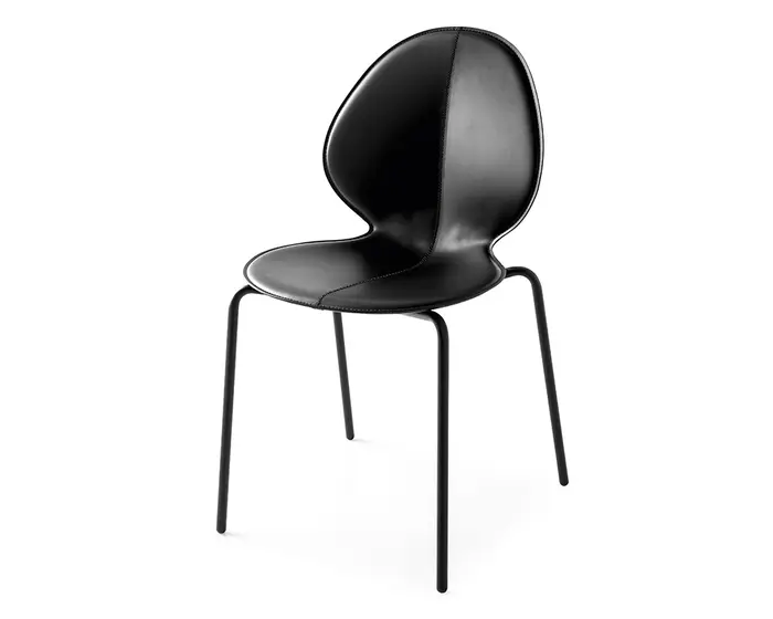 Basil: Plastic or leather chair with metal base | Calligaris New York