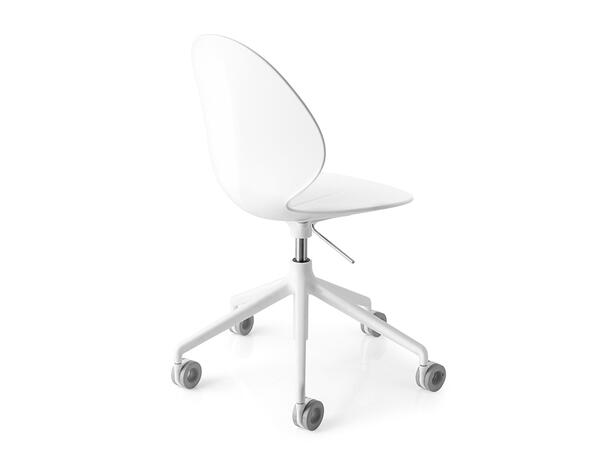 Basil Height-adjustable swivel plastic chair with aluminum base on 