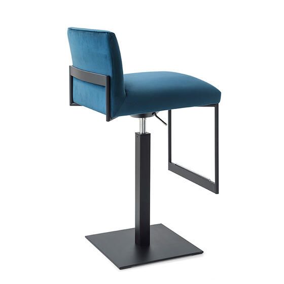 Calligaris Gala Upholstered Metal Stool with Height Adjustable Swivel Base CS1870