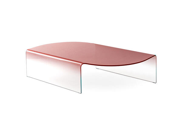 Pink glass store coffee table