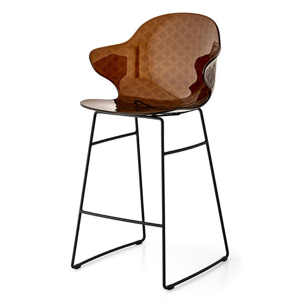 Saint Tropez Stool with plastic shell and metal frame Counter Height ...