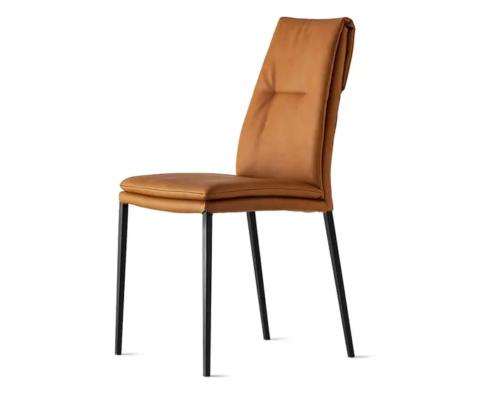 Carmen: Upholstered chair with metal legs | Calligaris New York Carmen: Upholstered chair with metal legs | Calligaris New York