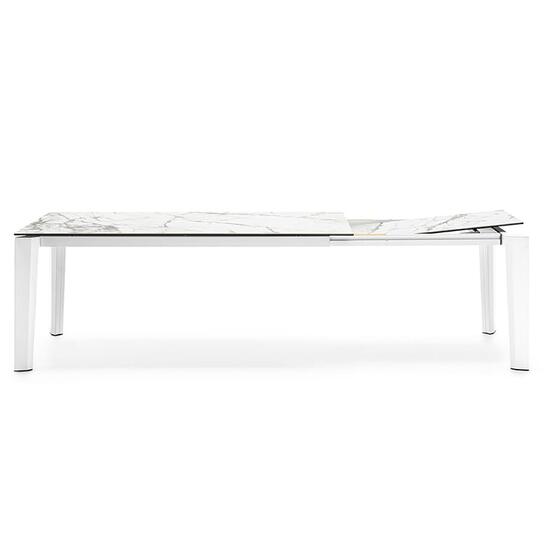 憧れの Delta: Table legs metal and top rectangular extendable with ダイニングテーブル