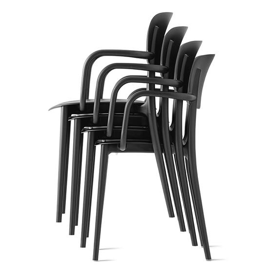 GMHN335A○Calligaris / カリガリス LIBERTY Dini Liberty: Stackable plastic armchair for outdoor | Calligaris