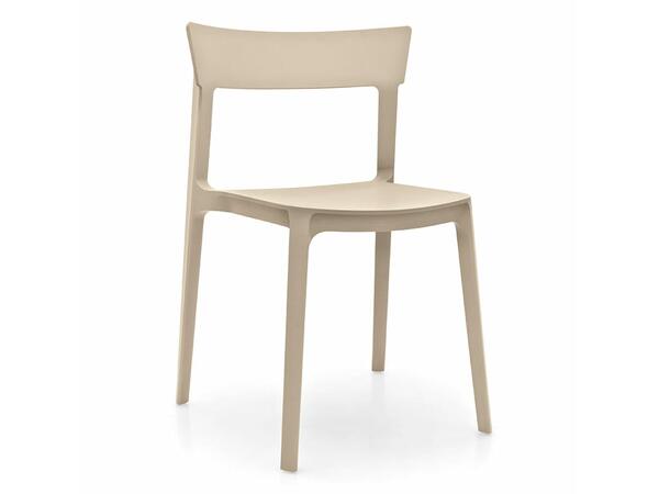 Skin Stackable plastic chair with open back Stackable X 6