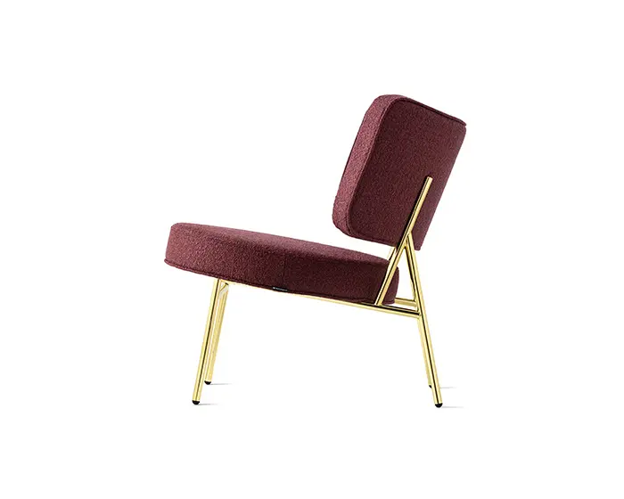Coco: Upholstered lounge chair with metal frame | Calligaris New York
