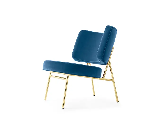 Coco: Upholstered lounge chair with metal frame | Calligaris New York