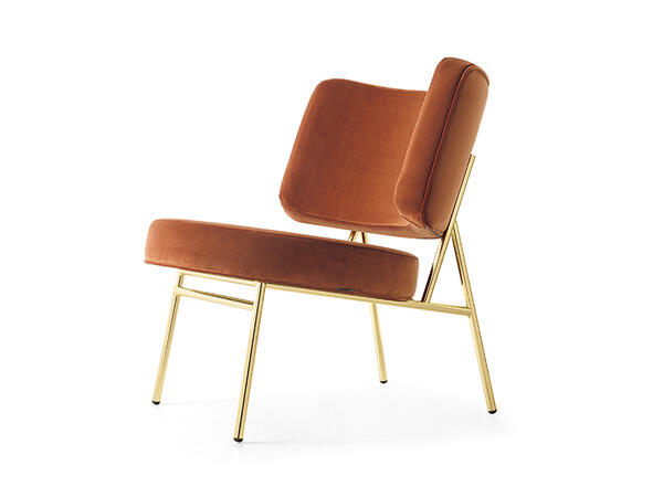 Coco: Upholstered lounge chair with metal frame | Calligaris