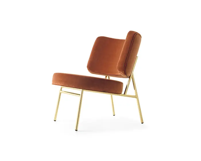 Coco: Upholstered lounge chair with metal frame | Calligaris New York