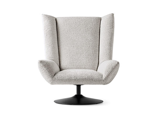 Dalia: Upholstered armchair with swivel base | Calligaris New York