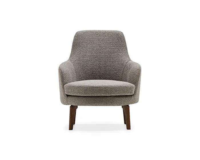 Medea: Fully upholstered armchair with wooden legs | Calligaris