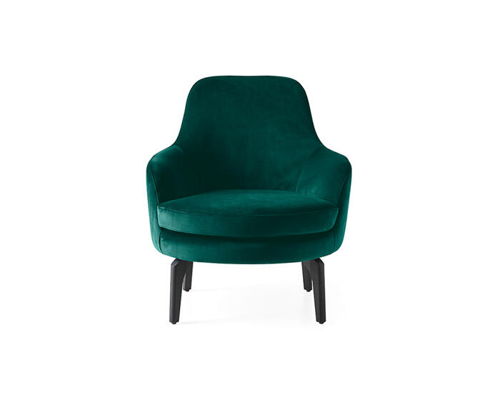 Medea: Fully upholstered armchair with wooden legs | Calligaris