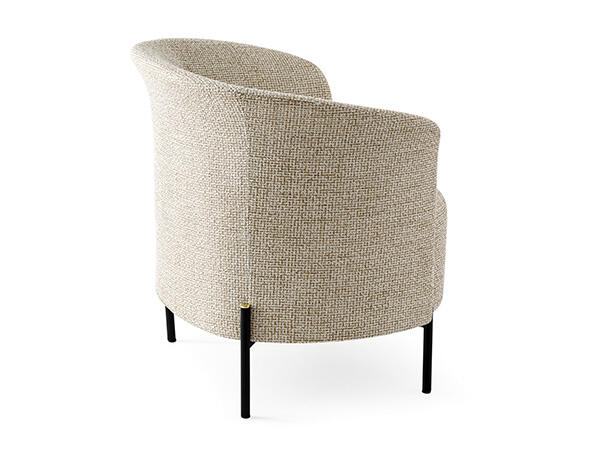 Rendez-Vous: Upholstered armchair with metal frame | Calligaris