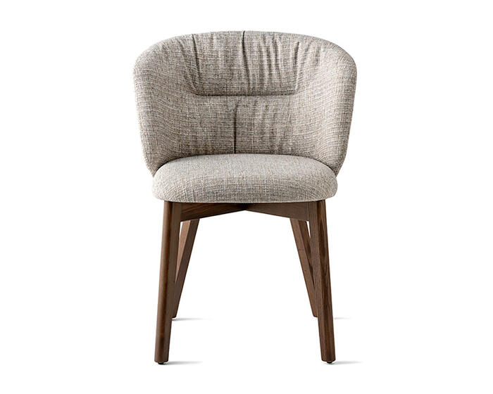 Sweel: Upholstered chair with wooden base | Calligaris New York