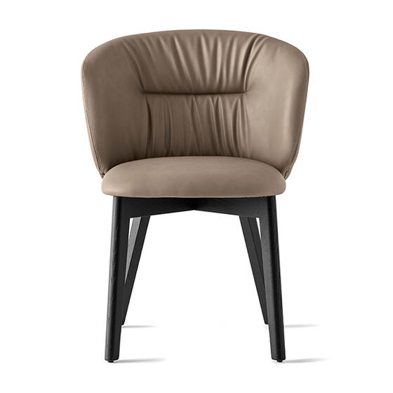Sweel: Upholstered chair with wooden base | Calligaris New York