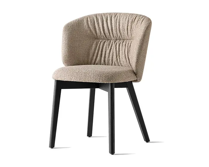 Sweel: Upholstered chair with wooden base | Calligaris New York