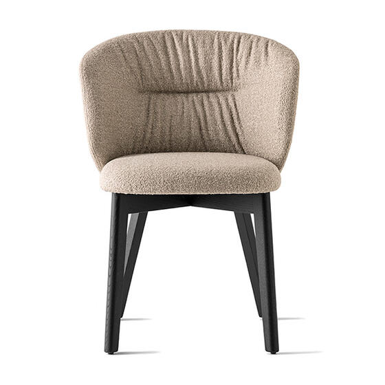 Sweel: Upholstered chair with wooden base | Calligaris New York