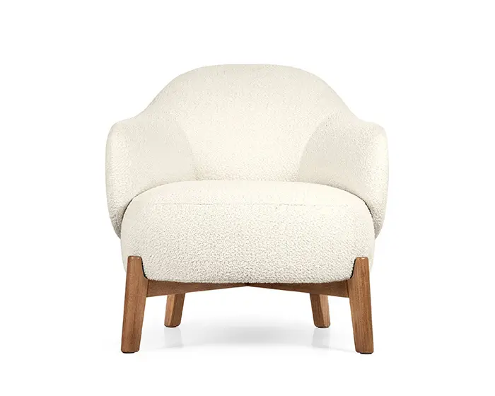 Holly Fab: Upholstered lounge chair with wooden frame | Calligaris