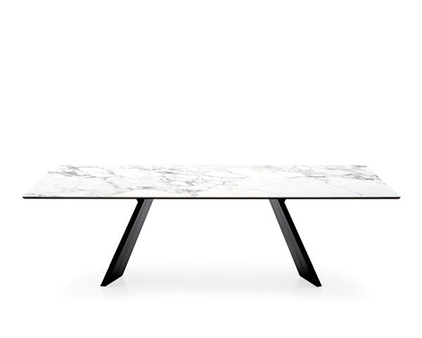 Icaro: Table with rectangular top and wooden base | Calligaris New