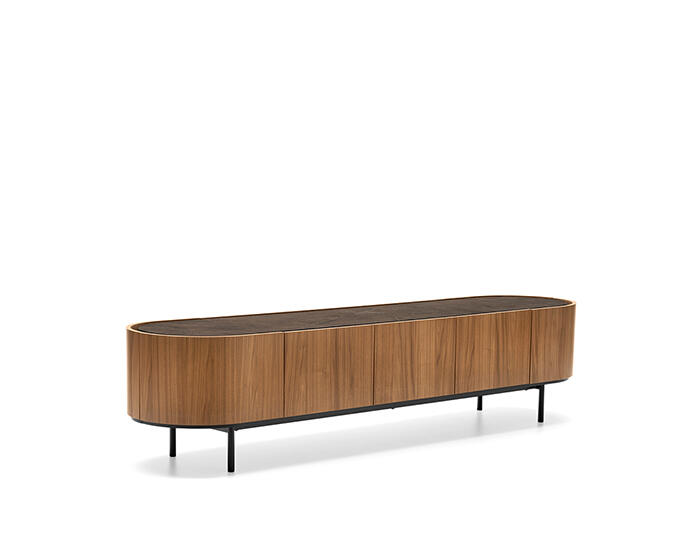 Lake: Large rounded TV bench | Calligaris New York