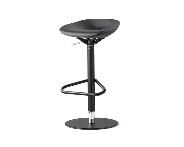 Palm: Upholstered stool with padded seat and height-adjustable